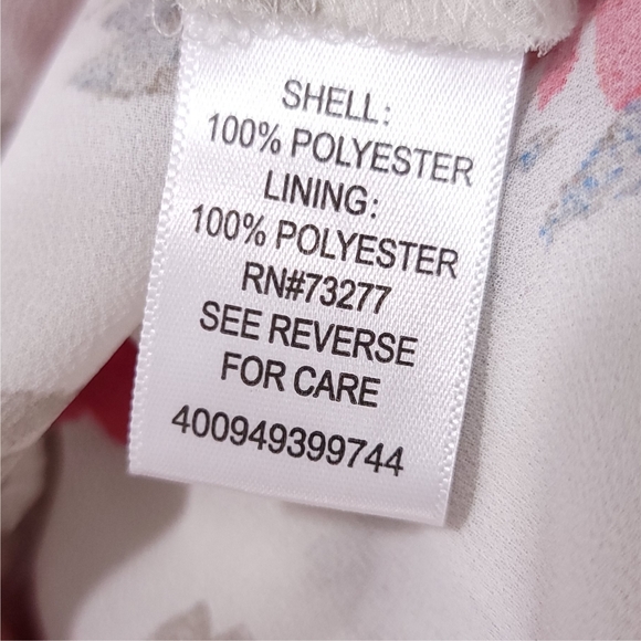 Elle High Neck High Low Pink & Blue Floral Fit & Flare Dress Sz Medium - Picture 8 of 9